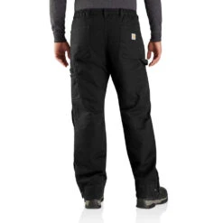 'Carhartt' Men's Loose Fit Washed Duck Insulated Pant-Level 4 Warmer Rating - Black -Travs Outfitter Store 105471 BLK AVB MF22 b