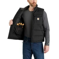 'Carhartt' Men's Montana Loose Fit Insulated Vest - Black -Travs Outfitter Store 105475 N04 AVR MF22 b