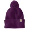 'Carhartt' Women's Knit Pom Pom Cuffed Beanie - Eggplant