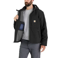 'Carhartt' Men's Super Dux® Full Swing® Relaxed Fit Insulated Jacket-Level 3 Warmest Rating - Black 12 'Carhartt' Men's Super Dux® Full Swing® Relaxed Fit Insulated Jacket-Level 3 Warmest Rating - Black -Travs Outfitter Store 106006 N04 AVR MF23 b
