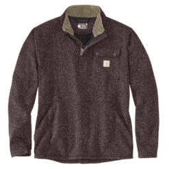 'Carhartt' Men's Relaxed Fit Midweight 1/4 Zip - Dark Sepia