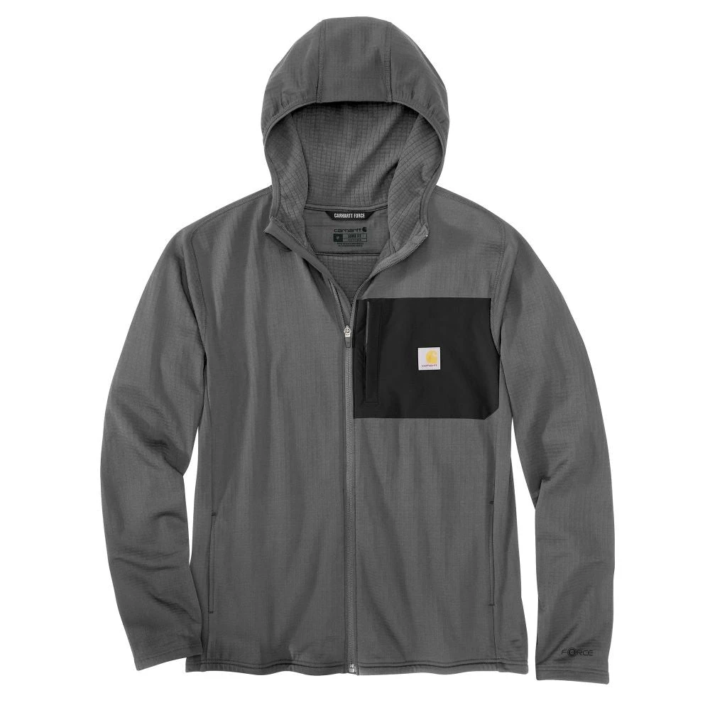 'Carhartt' Men's Force Full Hooded Zip - Steel 1 'Carhartt' Men's Force Full Hooded Zip - Steel