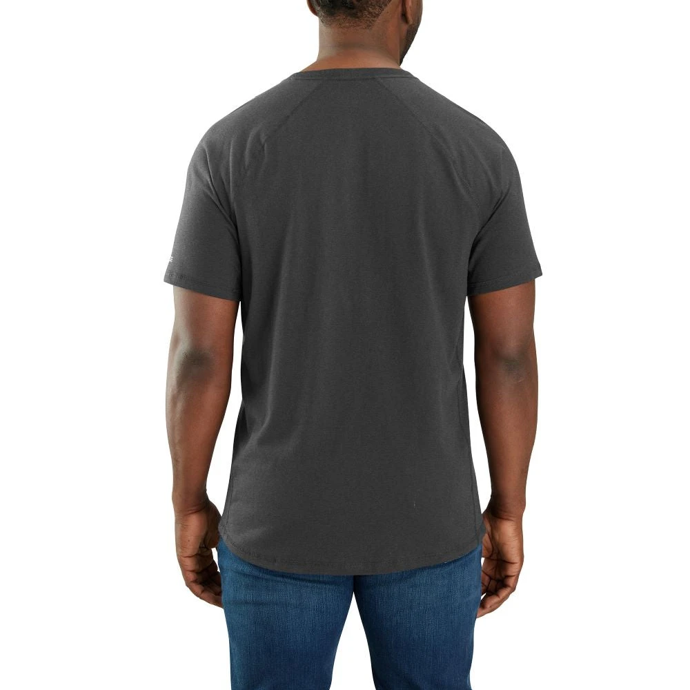 'Carhartt' Men's Force® Relaxed Fit Midweight Pocket Tee - Carbon Heather 2 'Carhartt' Men's Force® Relaxed Fit Midweight Pocket Tee - Carbon Heather - Image 2