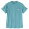 'Carhartt' Men's Force® Relaxed Fit Midweight Pocket Tee - Dusted Aqua