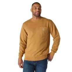 'Carhartt' Men's Relaxed Fit Midweight Crewneck - Carhartt Brown