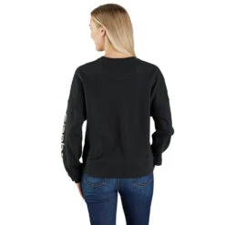 'Carhartt' Women's Sleeve Graphic Sweatshirt - Black -Travs Outfitter Store 106890 N04 AVB WF24 b