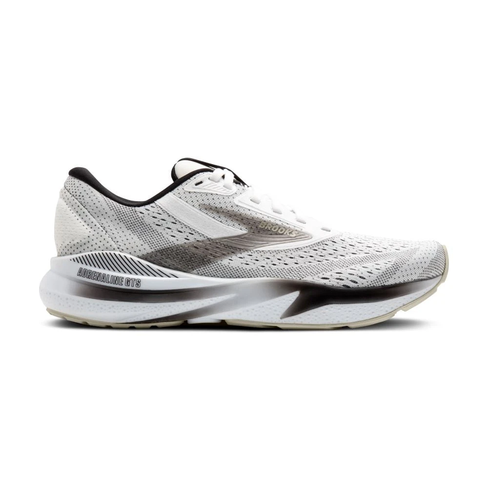 'Brooks' Men's Adrenaline GTS 24 - White / Black / Pelican 1 'Brooks' Men's Adrenaline GTS 24 - White / Black / Pelican