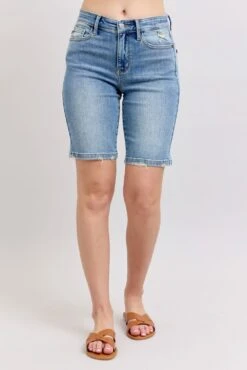 'Judy Blue Jeans' Women's High Waisted Vintage Shorts - Medium Blue