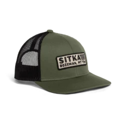 'Sitka' Men's Patriot Mid Pro Trucker Cap - Olive Green