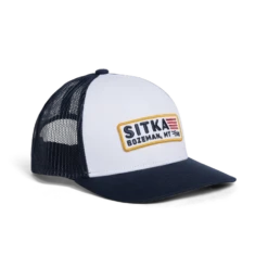 'Sitka' Men's Patriot Mid Pro Trucker Cap - White