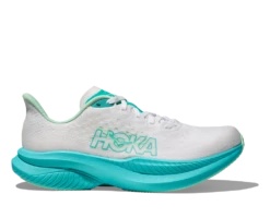 'HOKA' Women's Mach 6 - White / Cielo Blue
