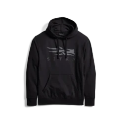 'Sitka' Men's Icon Pullover Hoodie - Black / Charcoal