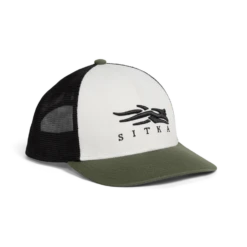 'Sitka' Men's Icon Flex Mid Pro Trucker Cap - Olive Green