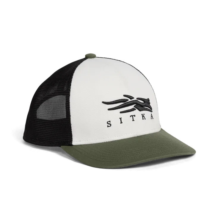'Sitka' Men's Icon Flex Mid Pro Trucker Cap - Olive Green 1 'Sitka' Men's Icon Flex Mid Pro Trucker Cap - Olive Green