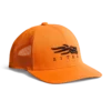 'Sitka' Men's Icon Flex Mid Pro Trucker Cap - Orange / Black