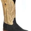 'Stetson' Men's 13" Thunder Elephant Western Square Toe - Black / Tan