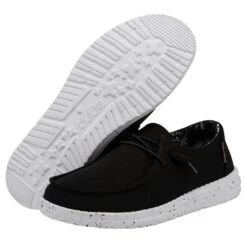 'Hey Dude' Women's Wendy - Black Odyssey -Travs Outfitter Store 121414749 WENDY BLACK ODYSSEY LEFT 3 1