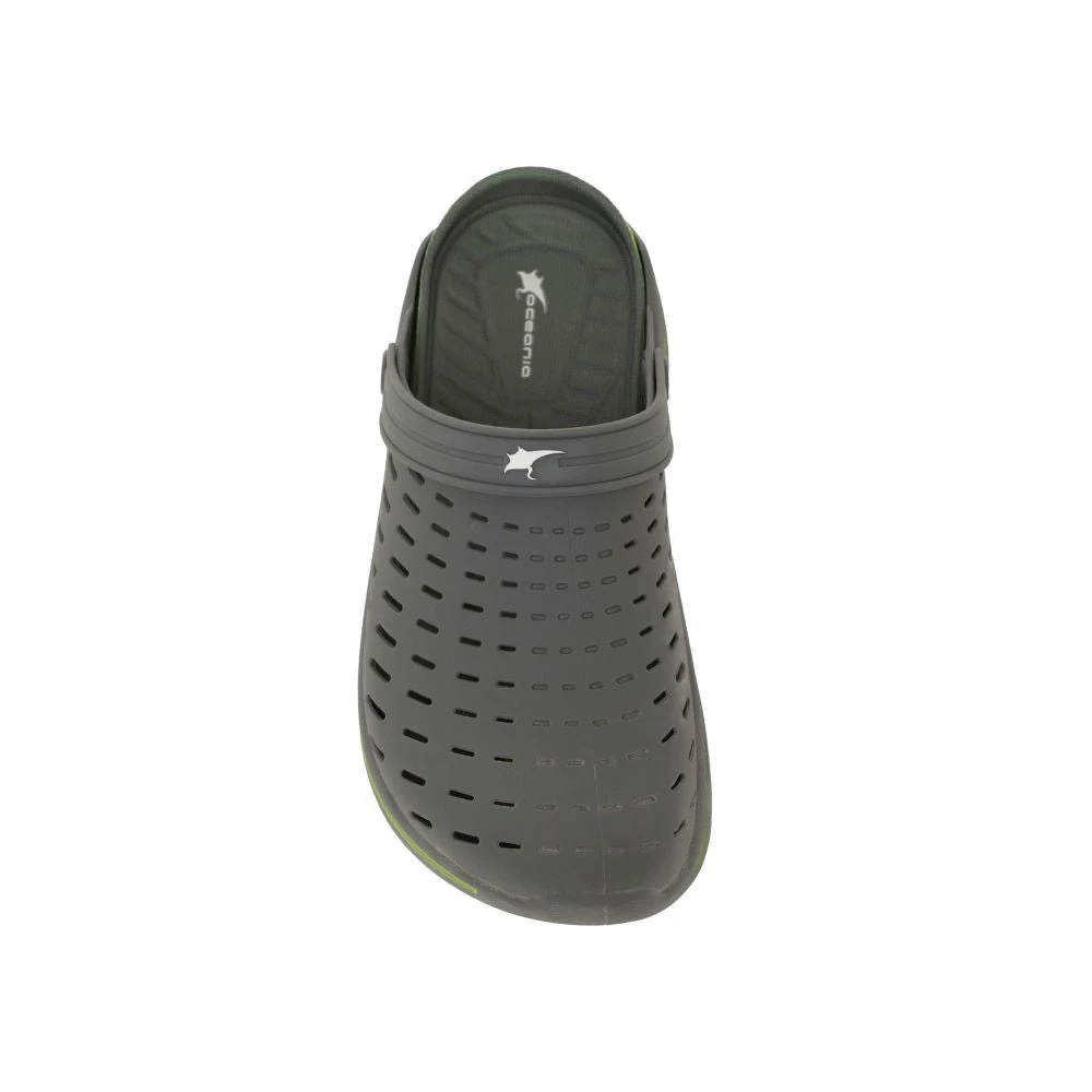 'Oceania' Men's Wakeboard Clog - Grey / Green 2 'Oceania' Men's Wakeboard Clog - Grey / Green - Image 2