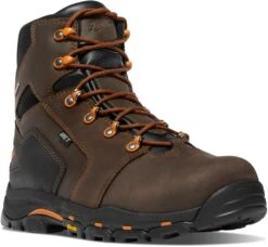 'Danner' Men's 6" Vicious MetGuard EH WP Comp Toe - Brown / Orange -Travs Outfitter Store 13880 Q