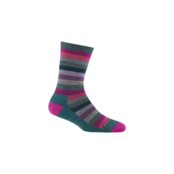 'Darn Tough Vermont' Women's Mystic Striped Crew Lightweight Socks - Spruce