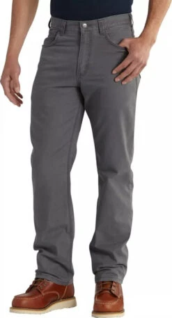 'Carhartt' Men's Rugged Flex® Flex Relaxed Canvas 5-Pocket Pant - Gravel