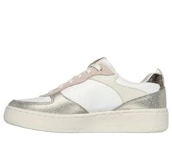 'Skechers' Women's Sport Court 92-Sheer Shine - White / Pink / Gold -Travs Outfitter Store 185036 WPKG D 1024x1024 2x 59b13d4f 2b3e 4885 a166 2011fd43d439