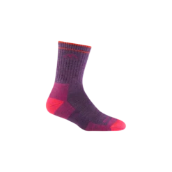 'Darn Tough Vermont' Women's Micro Hiker Crew Socks - Plum Heather