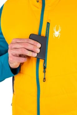 'Spyder' Men's Glissade Hybrid Vest - Flare -Travs Outfitter Store 191222 713 DETAIL 2 edit