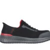 'Skechers' Men's Slip-ins Work: Tilido-Fletchit EH Comp Toe - Black / Red (Wide)