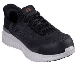 'Skechers' Men's Tilido Slip-on Work CT - Black / Grey -Travs Outfitter Store 200298 BKGY E