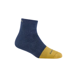 'Darn Tough Vermont' Women's Steely Quarter Midweight Work Socks - Indigo
