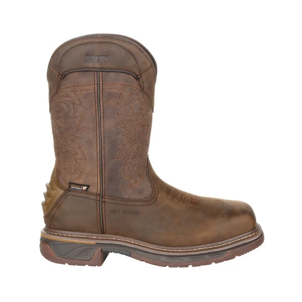 'Rocky' Men's 11" Iron Skull Int. MetGuard EH WP Comp Toe - Distressed Brown 1 'Rocky' Men's 11" Iron Skull Int. MetGuard EH WP Comp Toe - Distressed Brown
