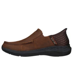 'Skechers' Men's Slip-ins Relaxed Fit: Parson-Oswin - Dark Brown (Extra Wide) -Travs Outfitter Store 204866 CDB D