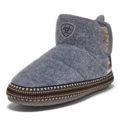 'NESTER HOISERY INC' Women's Bootie Slippers - Charcoal Southwest