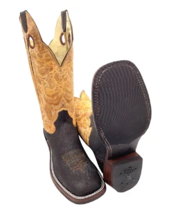 'Hondo Boots' Men's 14" Nubuck Bullhide Square Toe - Brown -Travs Outfitter Store 225068895