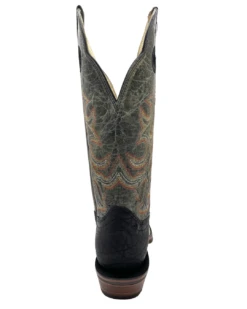 'Hondo Boots' Men's 14" Nubuck Bullhide Western Square Toe - Black -Travs Outfitter Store 225068942