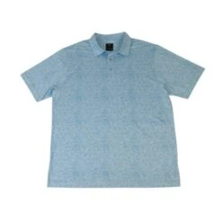'FX Fusion' Men's Stacked Triangles Print Polo - Aqua
