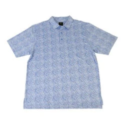 'FX Fusion' Men's Bubble Print Polo - Blue