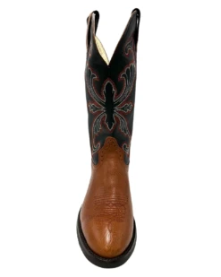 'Hondo Boots' Men's 13" Spanish Shoulder Western U Toe - Walnut / Black -Travs Outfitter Store 2309Front