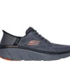'Skechers' Men's D'LUX Walker 2.0 Rezinate - Charcoal / Orange (Wide)