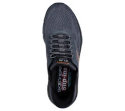 'Skechers' Men's D'LUX Walker 2.0 Rezinate - Charcoal / Orange (Wide) -Travs Outfitter Store 232446 CCOR B
