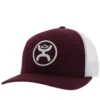'Hooey' Men's O Classic Trucker Cap - Maroon / White