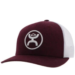 'Hooey' Men's O Classic Trucker Cap - Maroon / White