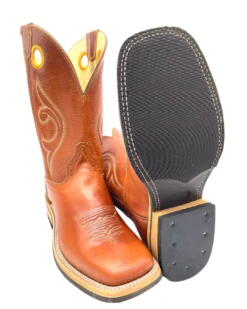 'Hondo Boots' Men's 11" Western Square Toe - Maple Crazy Horse -Travs Outfitter Store 26405