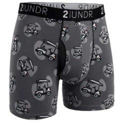 '2UNDR' Men's Swing Shift 6" Boxer Brief - Cart Path Grey