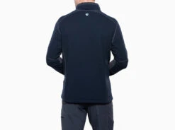 'Kuhl' Men's Revel 1/4 Zip Fleece - Mutiny Blue / Steel -Travs Outfitter Store 3007 revel 1 4 zip mutinyblue steel back