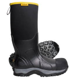 'Reed' Men's 16" Glacier Neoprene Insulated Comp Toe - Black
