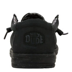 'HEY DUDE' Women's Wendy Stretch - Black / Black -Travs Outfitter Store 40902 060 WENDY CANVAS BLACK BLACK LEFT BACK conversion1