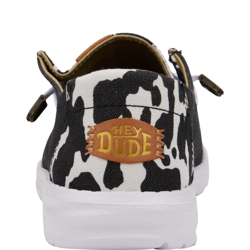 'Hey Dude' Women's Wendy Animal - Black / Cow 5 'Hey Dude' Women's Wendy Animal - Black / Cow - Image 5