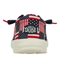 'Hey Dude' Women's Wendy Funk Americana - Navy / Red -Travs Outfitter Store 41097 6VX WENDY FUNK AMERICANA BANDANA AMERICANA LEFT BACK